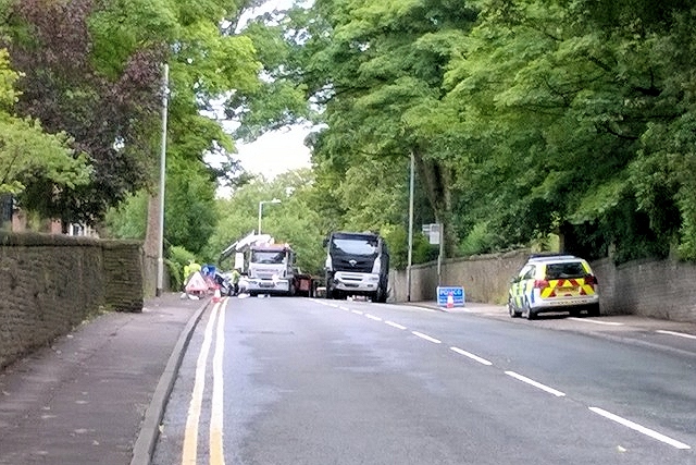 The scene of the fatal collision on Falinge Road