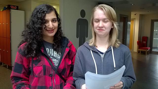 Alisha Ali and Rebecca Higson, Matthew Moss GCSE results