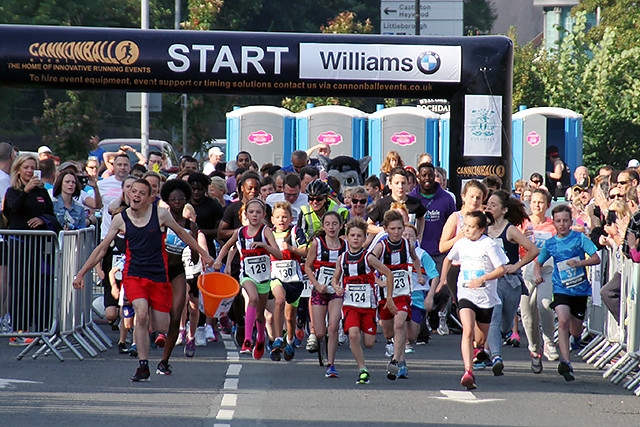 The Rochdale fun run gets under way