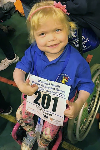 Ella Chadwick at the British Transplant Games