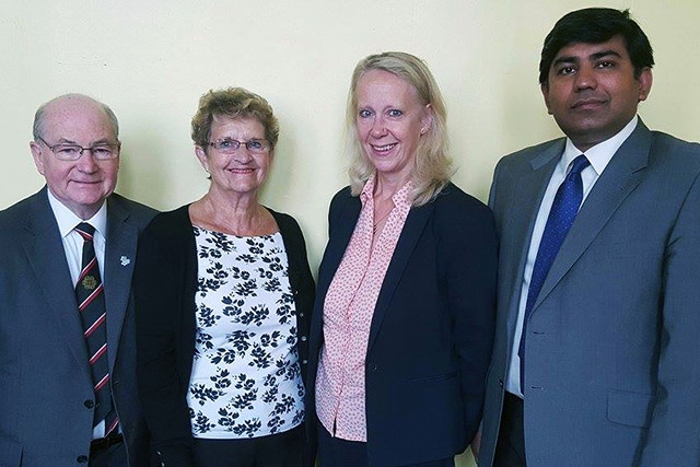 Councillor Billy Sheerin, Councillor Jean Hornby, Liz McInnes MP and Councillor Aasim Rashid