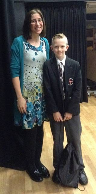 Cole Cadd Maths competition winner Mrs Murray Head of Mathematics