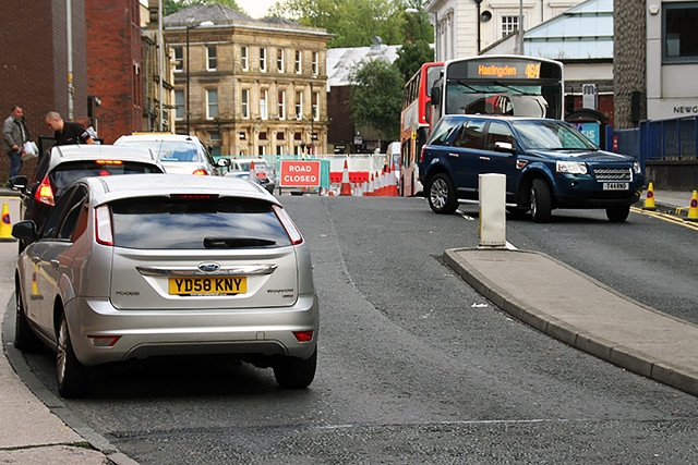 Traffic chaos in Rochdale Town Centre