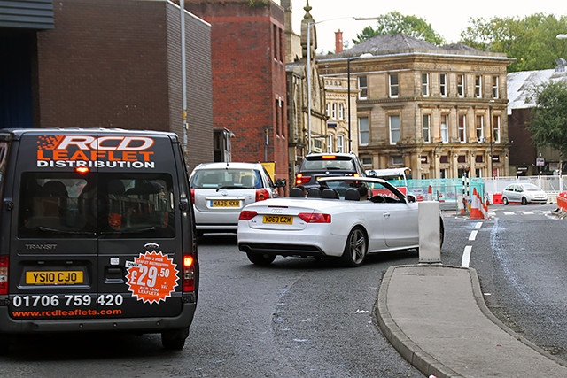 Traffic chaos in Rochdale Town Centre