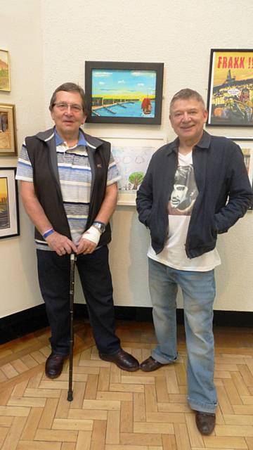 Stephen Gunby and Peter Baker with 'Sail to the Sun'