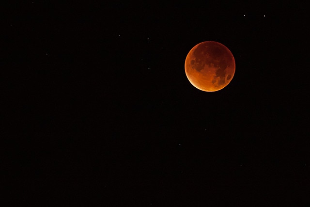 The supermoon lunar eclipse seen from Castleton