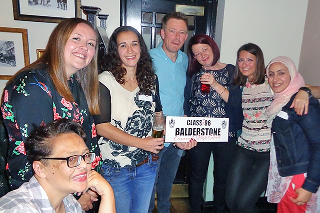 Balderstone class of 1996 reunion<br /> Form 3 with tutor Mr Vile