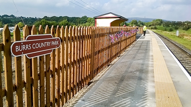 The new Burrs Country Park Station on the East Lancs Railway 