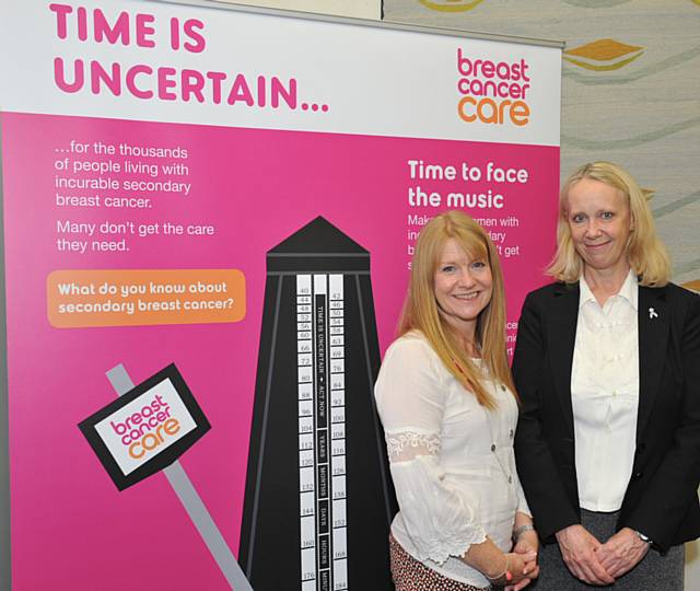 Liz McInnes MP with Emma from Breast Cancer Care