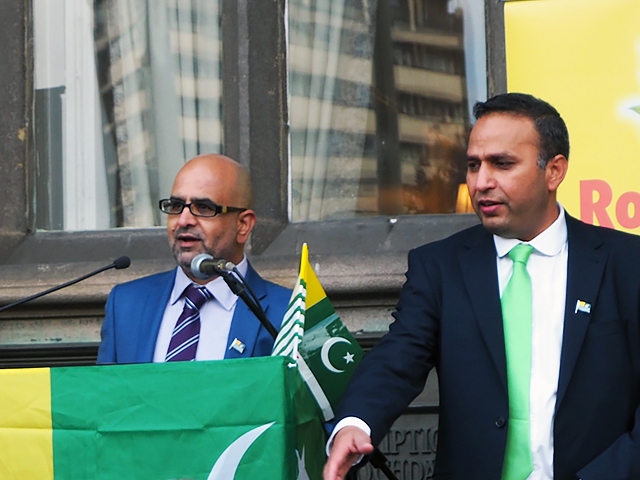 Kashmiri flag raising at Rochdale Town Hall