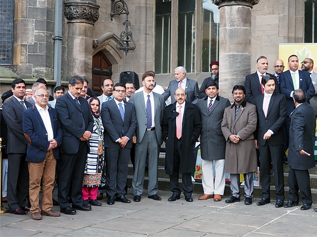 Kashmiri flag raising at Rochdale Town Hall