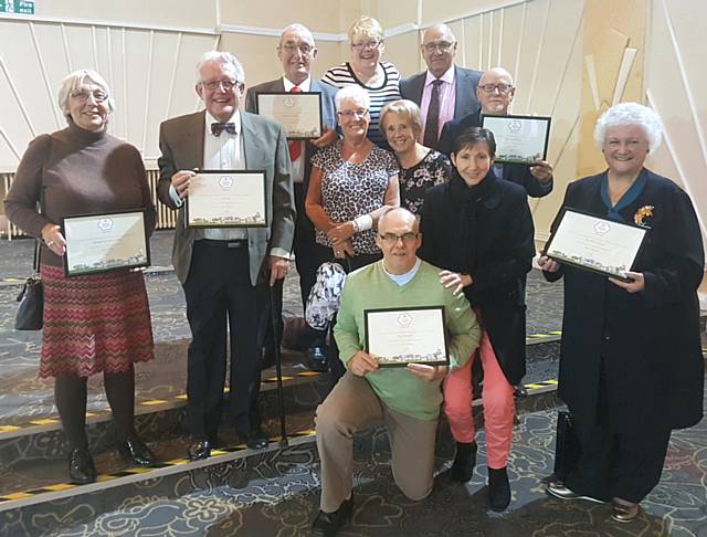 Pennines In Bloom members with their awards