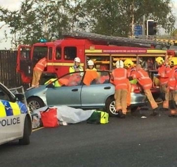 Collision at the junction of Oldham Road and Durham Street