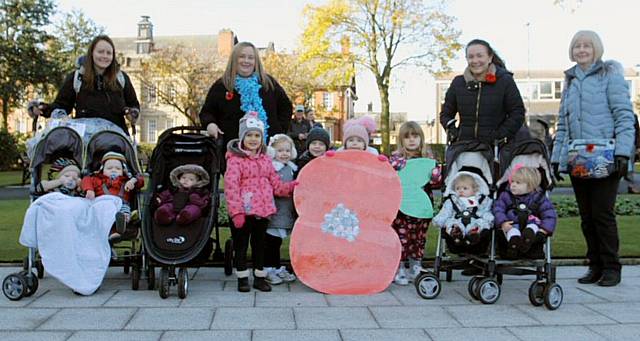 We will remember them, the scene at Heywood Memorial Gardens today, 11 November at 11.00am