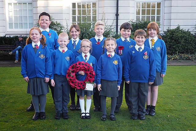 Remembrance Day service at Rochdale Cenotaph