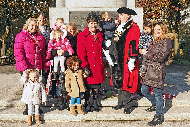 Remembrance Day service at Rochdale Cenotaph