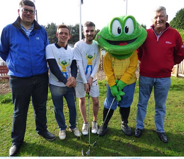 Craig Chadwick, challengers Rob Wood and Matt Murray, Springy,  and Dave Simpson