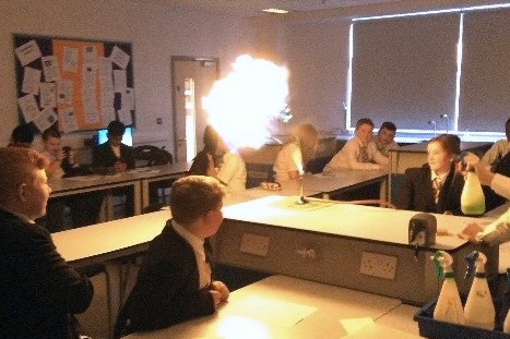 St Cuthbert's RC High School students focused on firework chemistry and looked at why we see all sorts of different colours on bonfire night