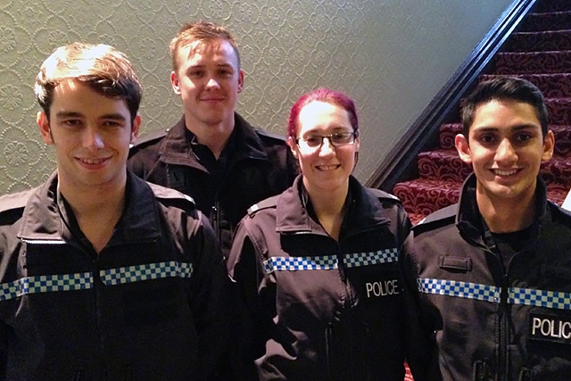 PC Jonathon Cross, PC Kyle Chadwick, PC Christine McCarthy and PC Waseem Mir