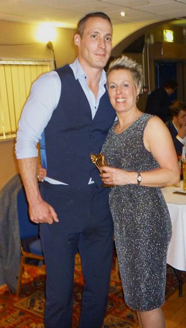 Amanda Ratcliffe received her NCC Ladies team award from Simon Jones - Norden Cricket Club Annual Presentation Night