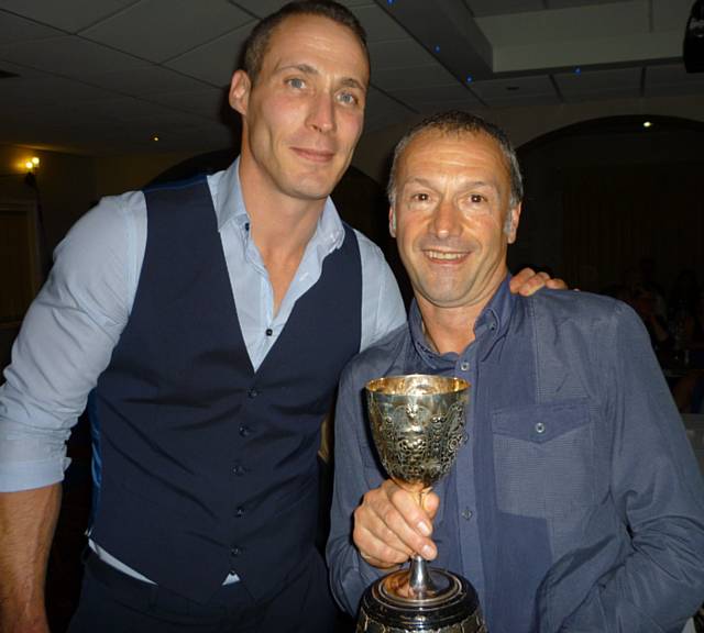 Clubperson of the Year David Collin with Simon Jones - Norden Cricket Club Annual Presentation Night