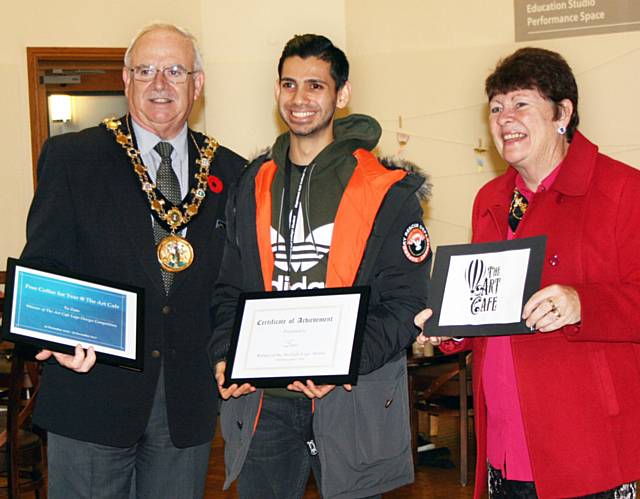 Zain Zia,  Mayor Ray Dutton and Mayoress Elaine Dutton