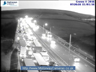 Congestion on M62 due to accident