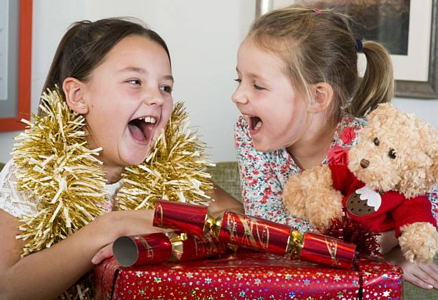 Ellie and Rosie Winn (aged nine and five) get ready to enter Hungry Horse Kidsmas competition