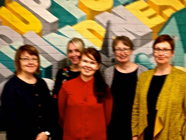 Academics from Finland with Professor Outi Jolanki of the University of Tampere 