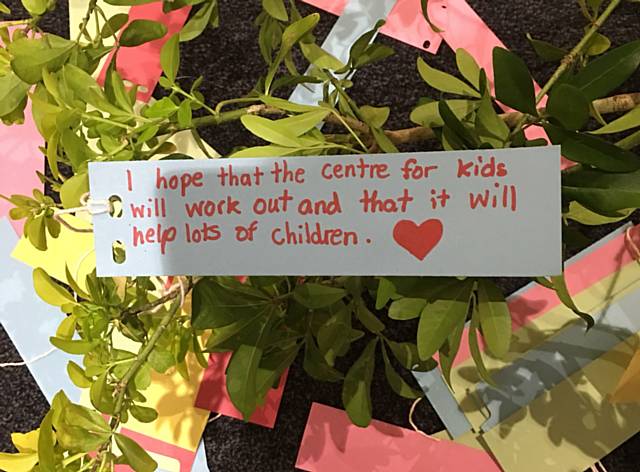 A worries and wishes tree to allow children to anonymously tell us what really matters to them