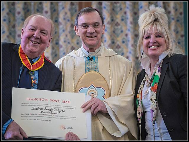 Mr & Mrs Mulgrew with Bishop John Arnold