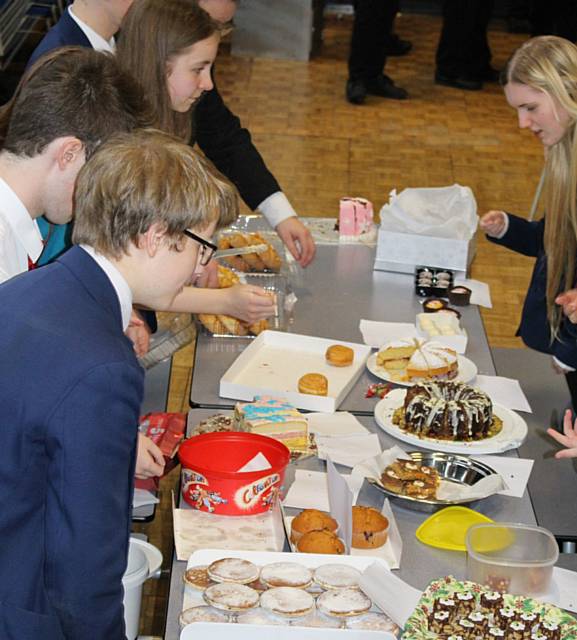 A bake sale at Whitworth Community High School