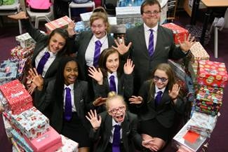 Hollingworth Academy contribute to Operation Christmas Child Shoebox appeal