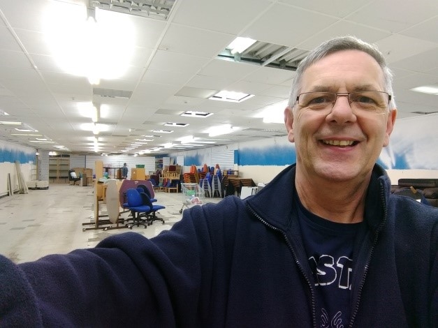 Carl Roach, Development Manager of the Lighthouse Project in their new premises in Middleton Shopping Centre 