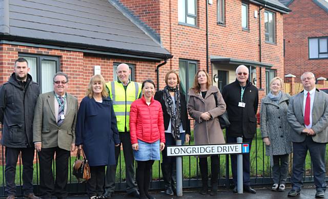 Daniel Wood (RBH Development Manager), Cllr Peter Rush, Cllr Jacqueline Beswick, Kevin Duffy (Cruden Group - site manager), Chiaolin Gunn-Russell (Poole Dick Associates), Emma Howarth (Poole Dick Associates), Clare Tostevin (RBH Director of Communities), Cllr Peter Malcolm, Christine Duffin (Area Manager, Homes and Communities Agency), Cllr Neil Emmott.