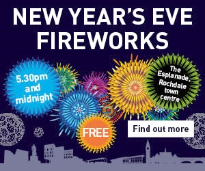 New Year’s Eve in Rochdale town centre will feature two firework displays