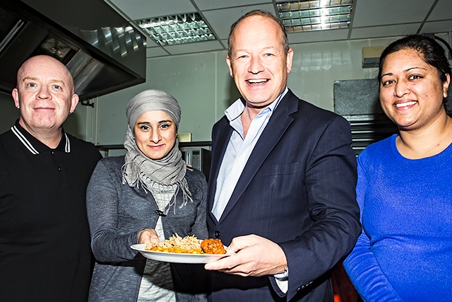 Homeless, refugees, asylum seekers and the needy enjoy a free Christmas meal courtesy of Rochdale Community Partnership and KYP