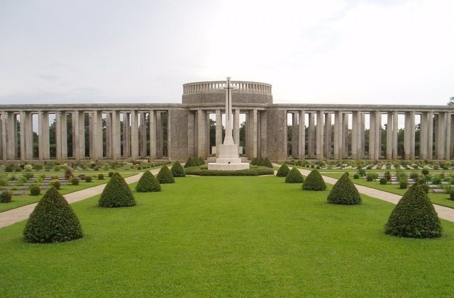 Rangoon Memorial, the monument constructed to remember the men from the Burma campaign who have no known grave and who lie hidden somewhere in that far off land