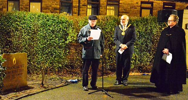 Rededication of the Holocaust Memorial Stone with Henry West MBE, Mayor Surinder Biant, Rev Mark Coleman