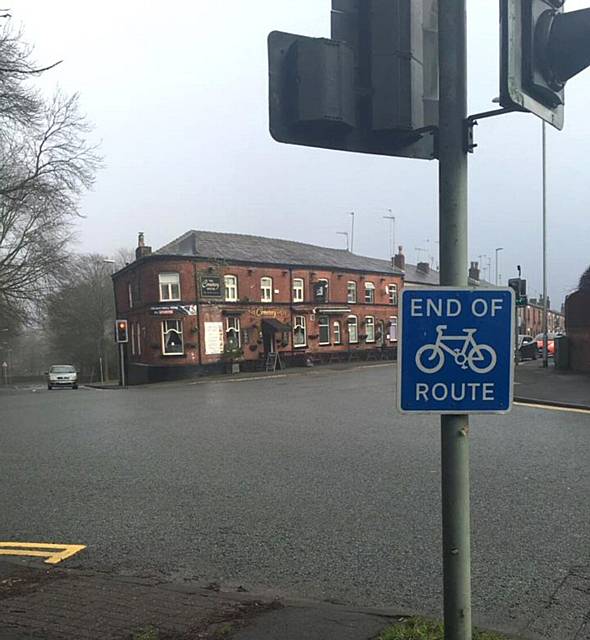 Bury Road/Sandy Lane/Roch Valley Way junction