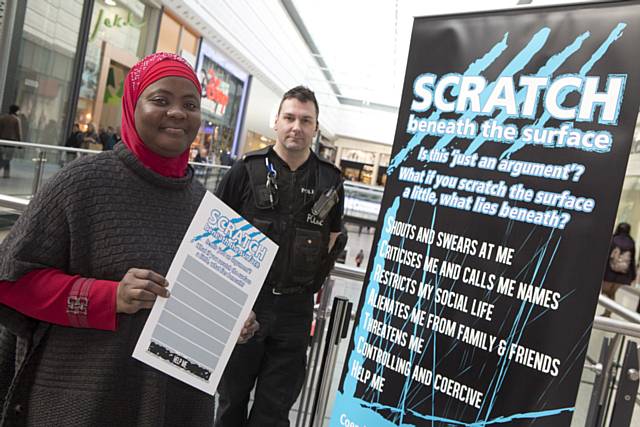 PC Dave Willetts and Bunmi Abdulrauf from Manchester Women’s Aid