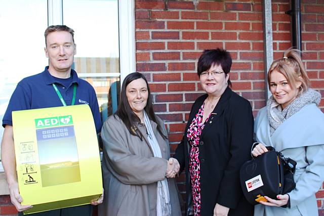 Rod Cape, First Responder, Chain of Survival Team NWAS; Kirsty Rhodes, CEO, Women’s Housing Action Group; Councillor Janet Emsley and Lisa Kimpton, Health Connections Team Co-Ordinator, Rochdale Council