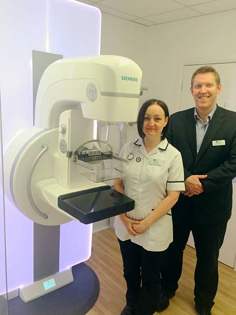 The Highfield’s imaging manager Victoria Clegg and executive director Paul McGaughey with the new equipment