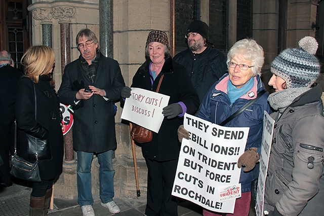 Protest outside the Town Hall