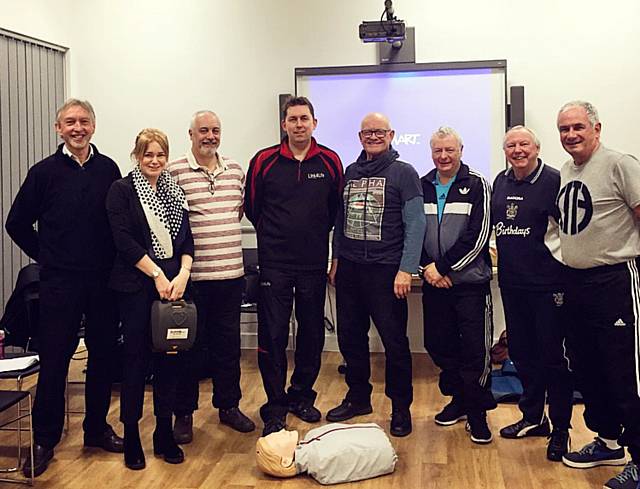 Walking footballers learn how to save a life