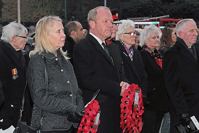 Cenotaph service commemorating the end of Gulf War<br /> Liz McInnes MP and Simon Danczuk MP