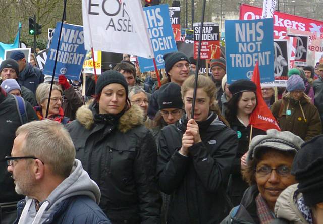 Nichola Shellard and Abigail Raby on the march