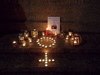 Candle light vigil for women who have suffered domestic violence