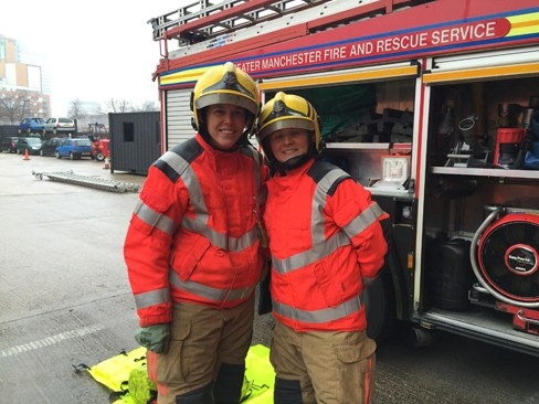 Firefighter Micky Bland and Crew Manager Emma Halsall