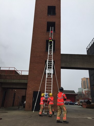 The sessions included lots of physical activity such as hose runs, ladder carry and climb, breathing apparatus crawl and shuttle run